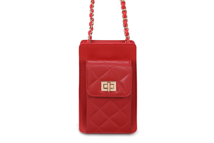 Lucky Bees Bolso Bandolera 305 Rojo de Piel de Polivinilo Lucky Bees Bolso Bandolera 305 Rojo de Piel de Polivinilo